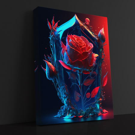 Tablouri Canvas Art - Tablou Canvas Art Watercolor Rose 60 x 40 cm