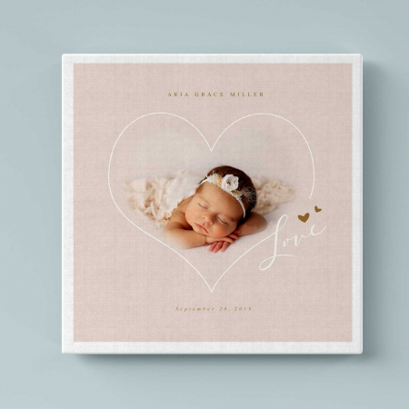 Tablouri Canvas - Tablou Canvas Personalizat cu poza si text/data