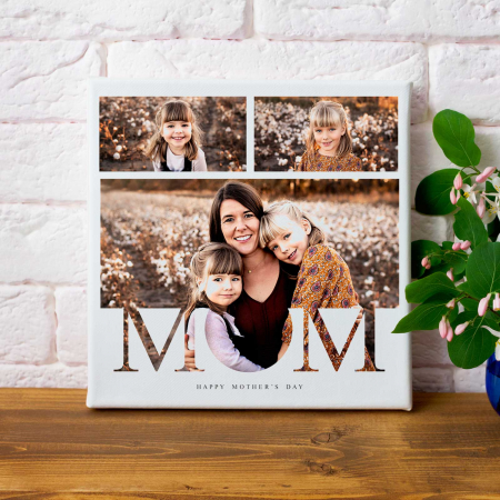 Tablouri Canvas - Tablou Canvas personalizat colaj de 3 poze Ziua Mamei