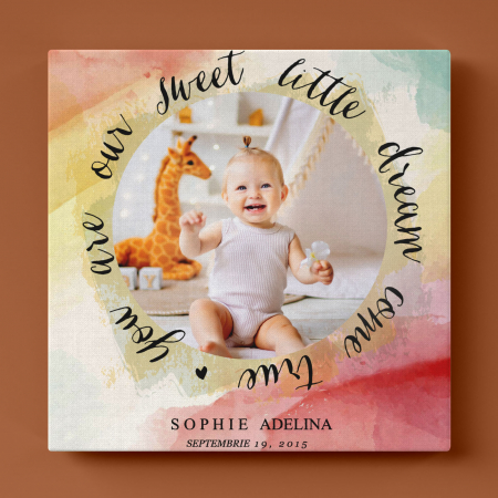 Tablouri Canvas - Tablou Canvas personalizat colaj de nou nascut