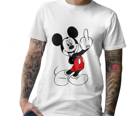 Tricouri Amuzante - Tricou Middle Finger Mickey SMILEY