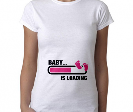 Tricouri de Gravide - Tricou BABY IS LOADING