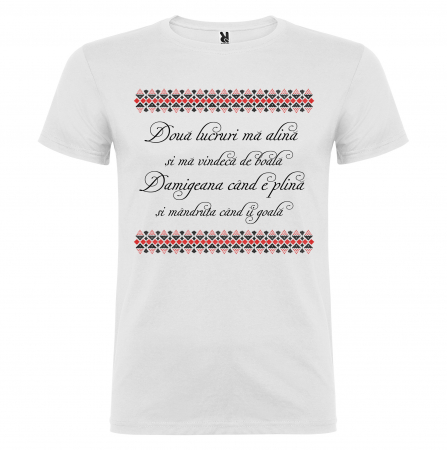 Tricou cu mesaj Doua Lucruri Ma Alina si ma vindeca de boala [2]