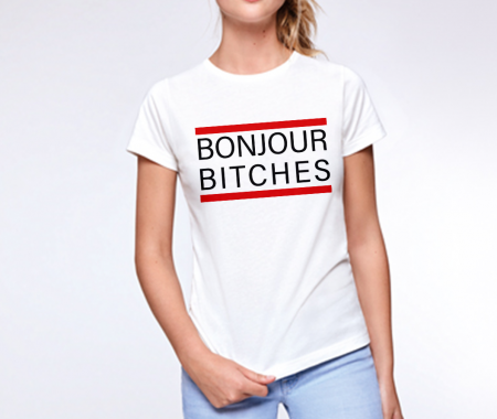 Tricouri Amuzante - Tricou BONJOUR BITCHES