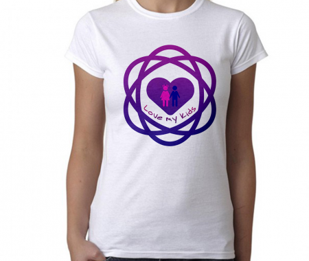 Tricouri de Gravide - Tricou LOVE MY KIDS