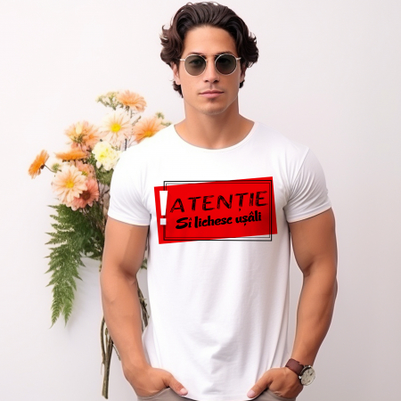 Tricouri Amuzante - Tricou personalizat ATENTIE SI LICHESC USALI
