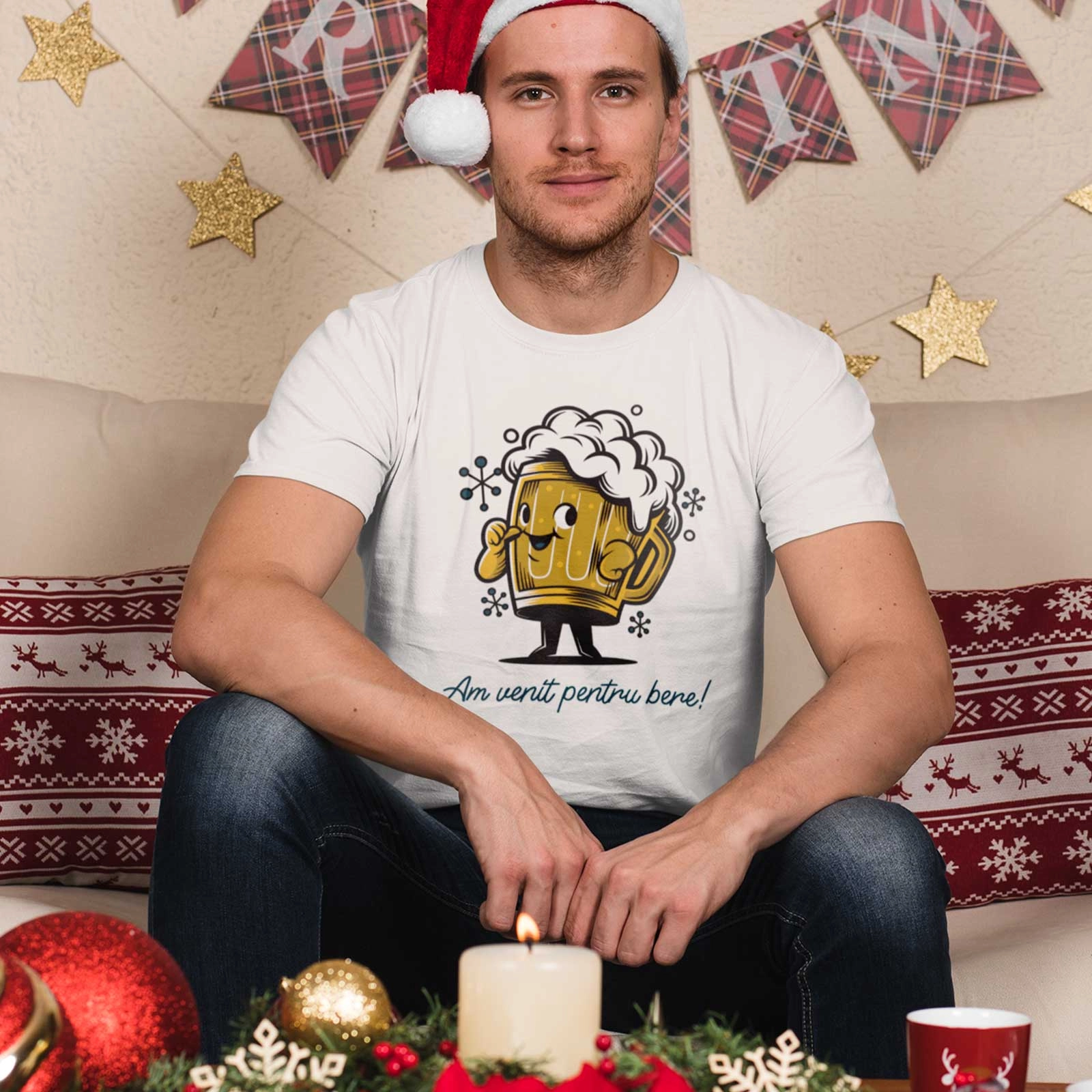 Tricou Craciun am venit pentru bere