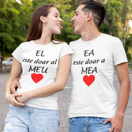 Tricouri personalizate pentru cupluri Ea Este doar a Mea si El doar al Meu [1]