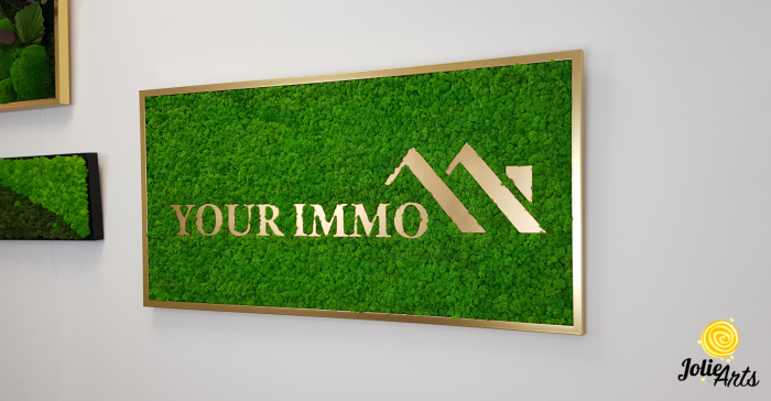 Logo personalizat, decorat cu licheni naturali stabilizati, Jolie Arts [2]