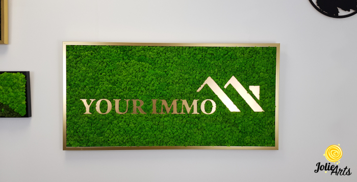 Logo personalizat, decorat cu licheni naturali stabilizati, Jolie Arts [4]