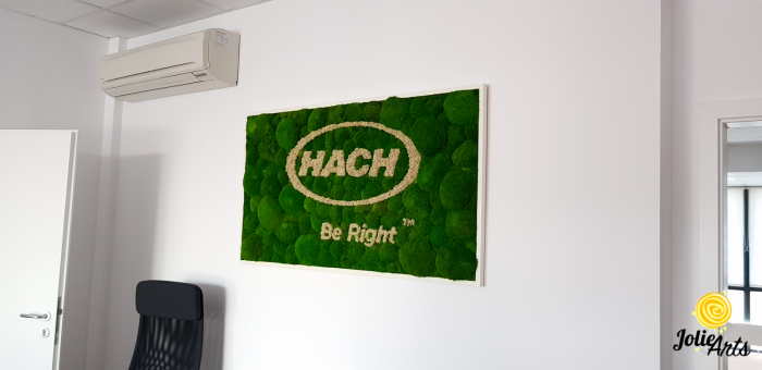 Logo personalizat, litere volumetrice, decor licheni naturali stabilizati si muschi bombati, Jolie Arts [5]