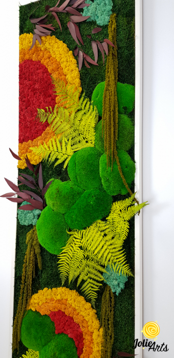 Tablou vertical Curcubeu licheni mușchi stabilizați 60x180 Jolie Arts [5]
