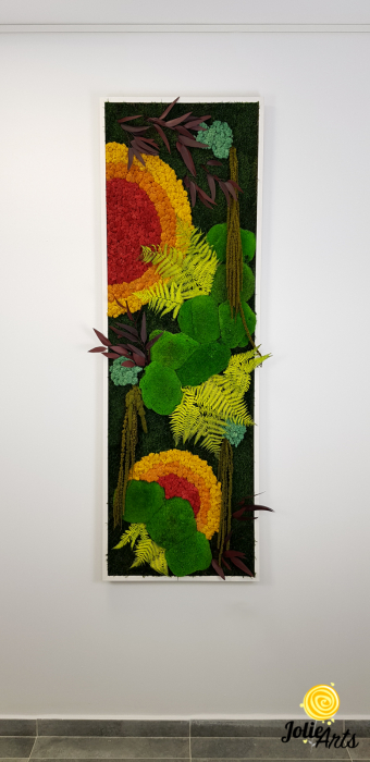 Tablou vertical Curcubeu licheni mușchi stabilizați 60x180 Jolie Arts [3]