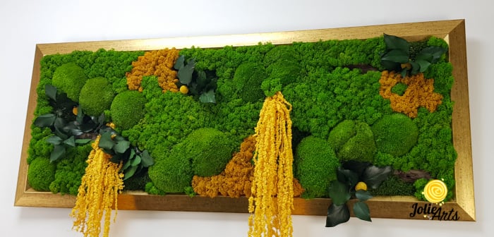Tablou Amaranthus Galben cu ramă aurie [6]