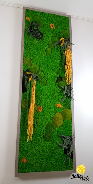 Tablou Amaranthus Galben Vertical Personalizat – ramă albă sau gri lată [6]