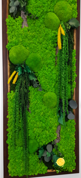 Tablou Amaranthus Verde Vertical – Ramă Patinată cu Auriu [7]