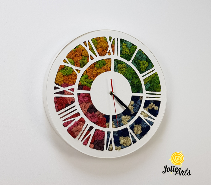 Ceas rotund licheni multicolori Jolie Arts [5]