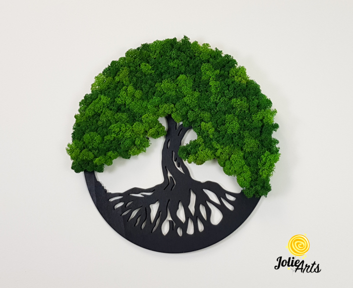 Copacul Vietii cu Suport, decorat cu doua nuante de licheni naturali stabilizati [3]