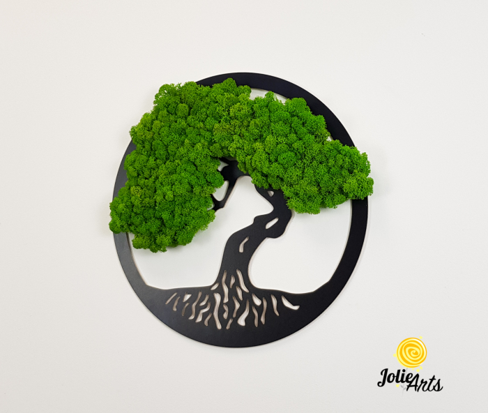 Copacul Vieții cu licheni naturali stabilizați, Ø 40 cm negru [3]