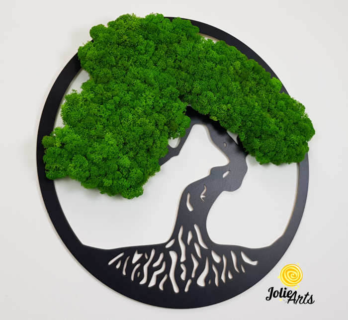 Copacul Vieții cu licheni naturali stabilizați, Ø 40 cm negru [5]