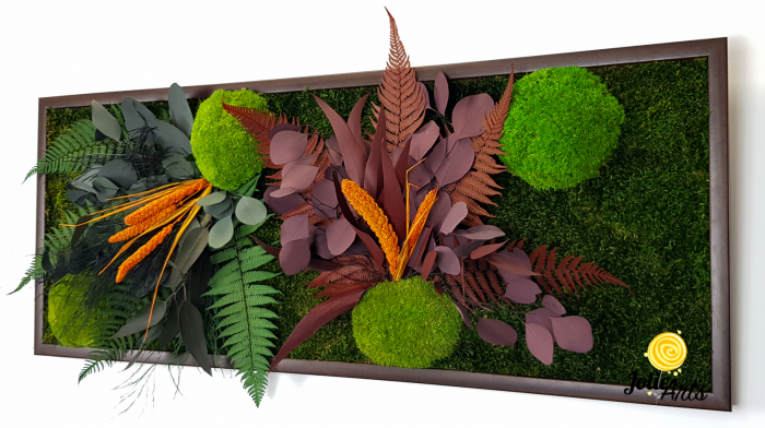 Tablou Green Day Personalizat – Muschi și Plante Stabilizate cu Inserții Colorate [5]