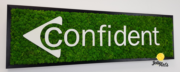 Logo Confident decorat cu licheni naturali stabilizati [5]