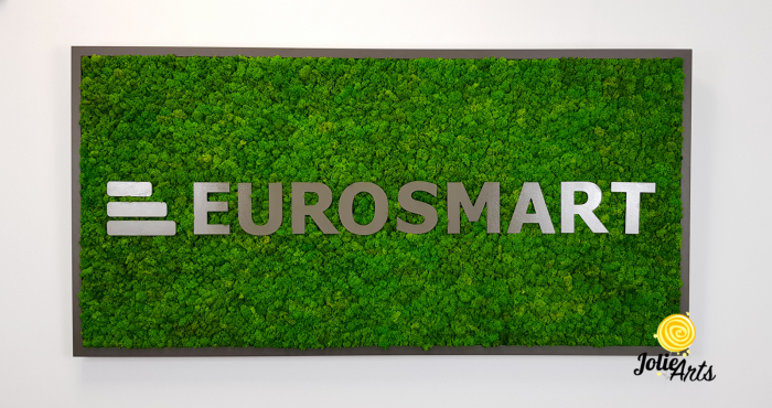 Logo Eurosmart decorat cu licheni naturali stabilizati [2]