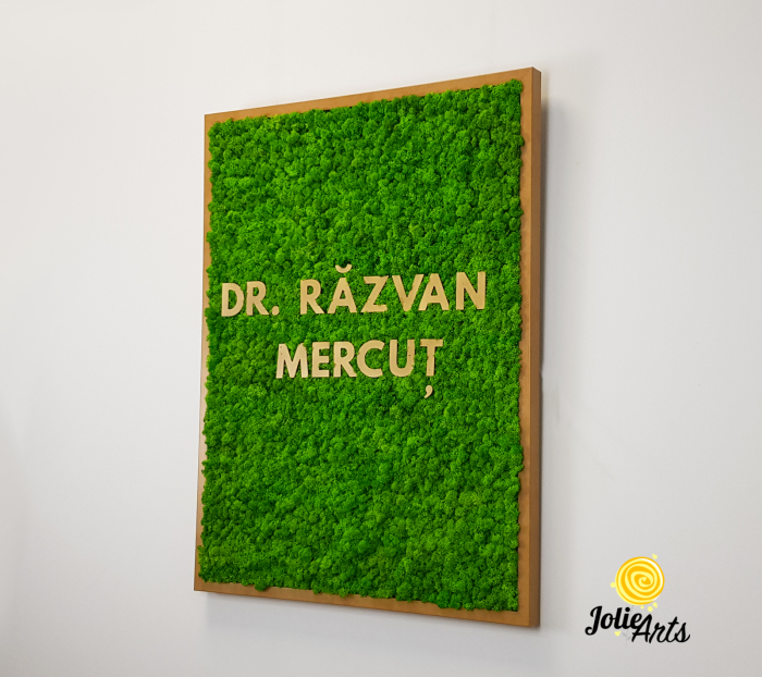 Logo Dr. R.M. decorat cu licheni naturali [2]