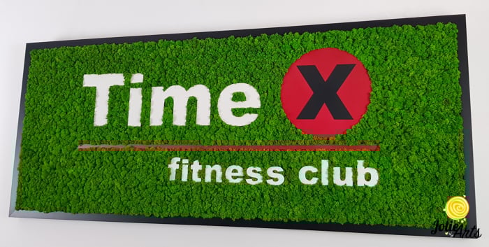 Logo Fitness Club Decorat cu Licheni Naturali Stabilizati [4]