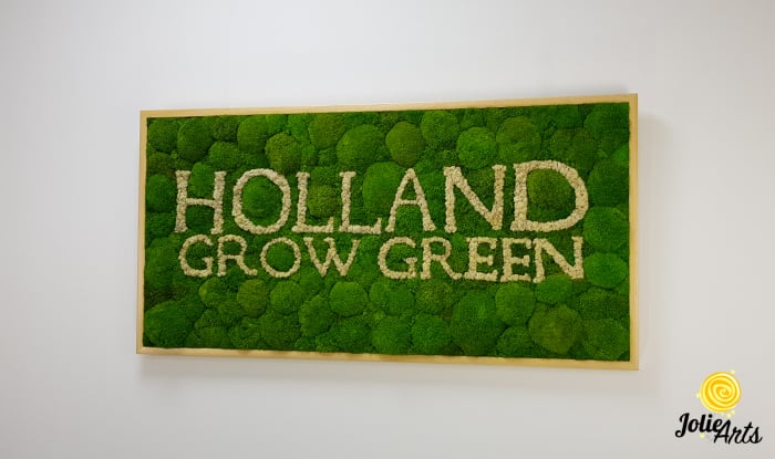 Logo Holland Grow Green Decorat cu Muschi Bombati si Licheni Naturali Stabilizati [2]