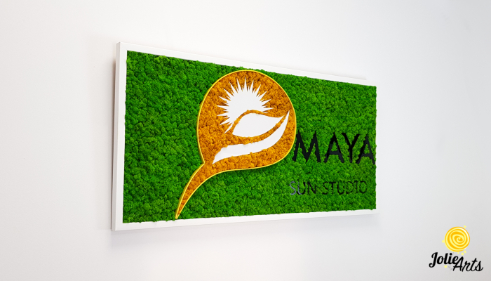 Logo Maya, dimensiune 50 x 100 cm,  licheni naturali stabilizati, Jolie Arts, www.tablouriculicheni.ro-5 [5]