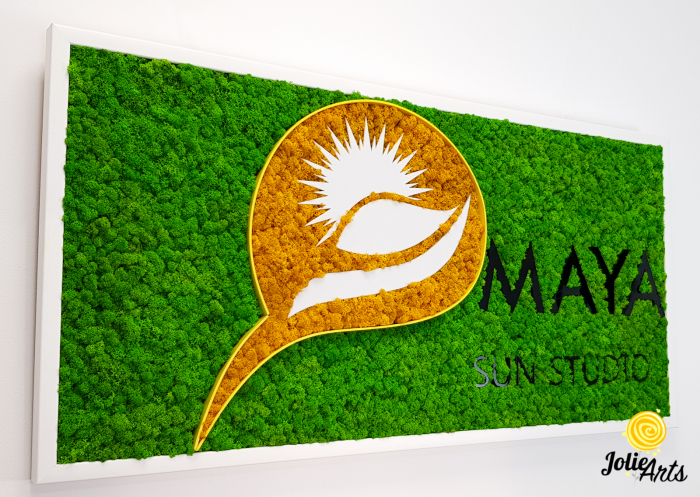 Logo Maya, dimensiune 50 x 100 cm,  licheni naturali stabilizati, Jolie Arts, www.tablouriculicheni.ro-5 [3]