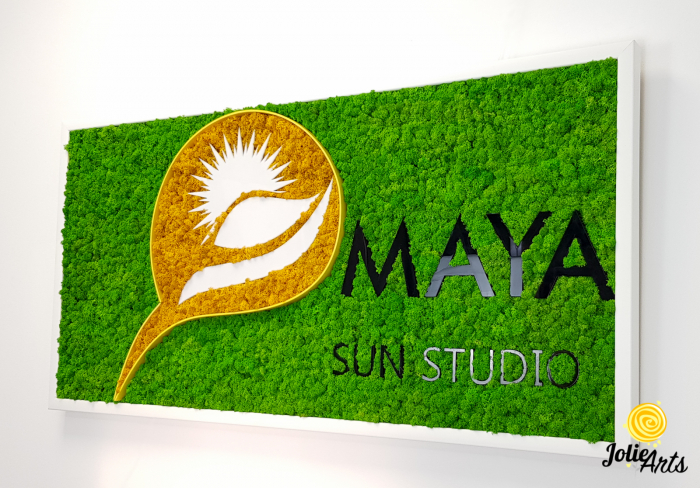 Logo Maya, dimensiune 50 x 100 cm,  licheni naturali stabilizati, Jolie Arts, www.tablouriculicheni.ro-5 [4]
