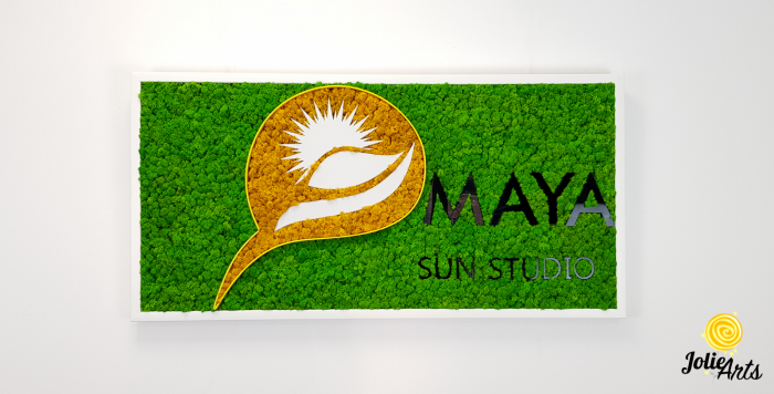 Logo Maya, dimensiune 50 x 100 cm,  licheni naturali stabilizati, Jolie Arts, www.tablouriculicheni.ro-5 [2]