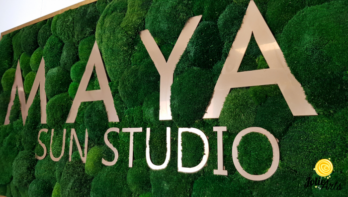 Logo Maya, dimensiune 60 x 120 cm,  muschi bombati verde inchis, Jolie Arts, www.tablouriculicheni.ro-7 [6]