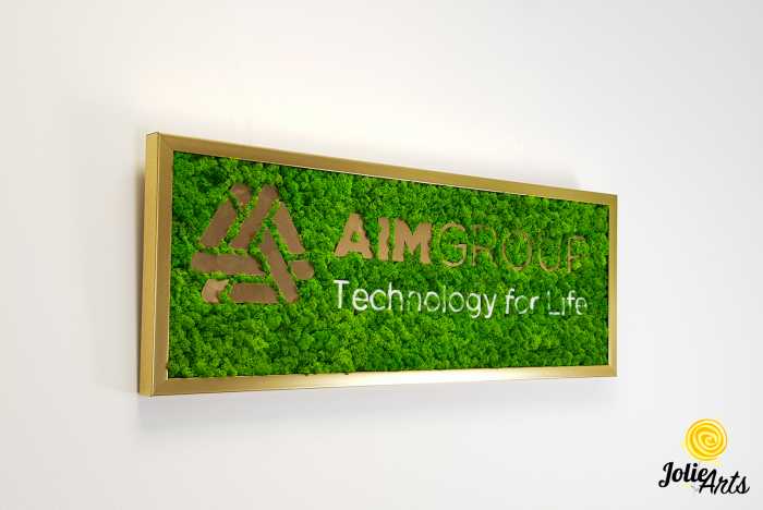 Logo personalizat cu licheni naturali stabilizati, AIM GROUP [4]