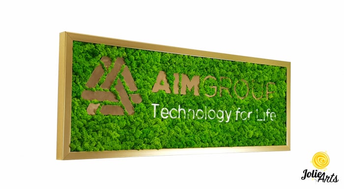 Logo personalizat cu licheni naturali stabilizati, AIM GROUP [1]
