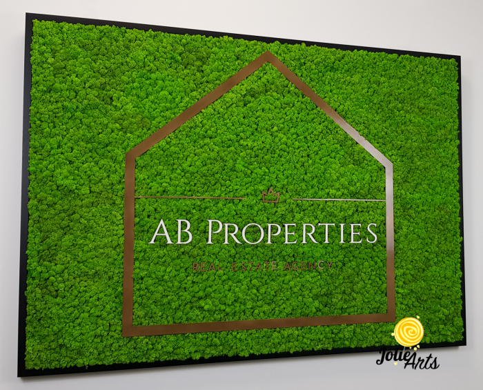 Logo Personalizat, Real Estate, decorat cu licheni naturali stabilizati [5]