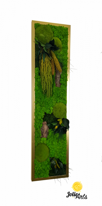 Tablou Amaranthus Light Green Vertical cu Ramă Aurie [3]
