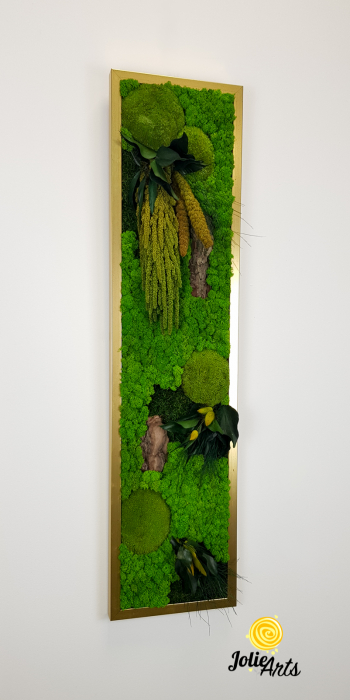 Tablou Amaranthus Light Green Vertical cu Ramă Aurie [6]