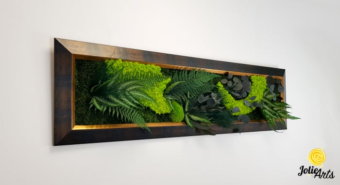 Model Amazon – Tablou Licheni, Mușchi și Plante Naturale – Ramă Patinată [5]
