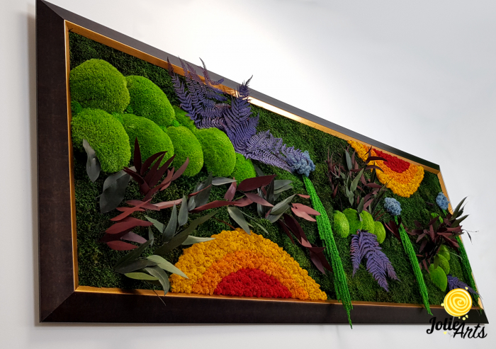 Tablou Curcubeu 80 x 200 cm ramă cu inserții aurii [4]