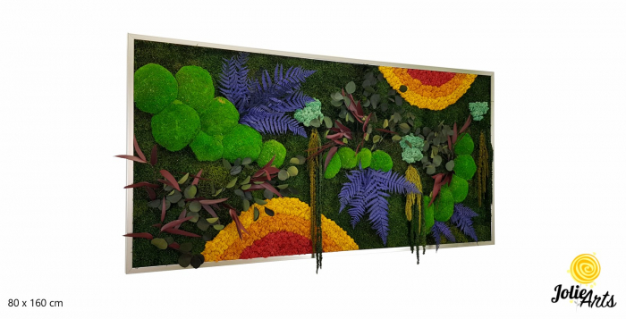 tablou curcubeu plante stabilizate muschi naturali orizontal Jolie Arts [2]