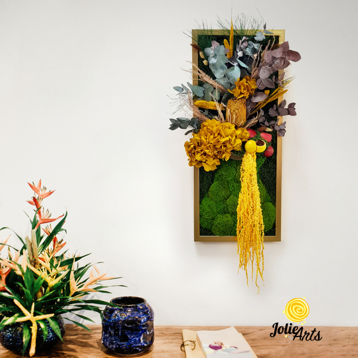Tablou licheni model Flower Vase, plante stabilizate, Jolie Arts [1]