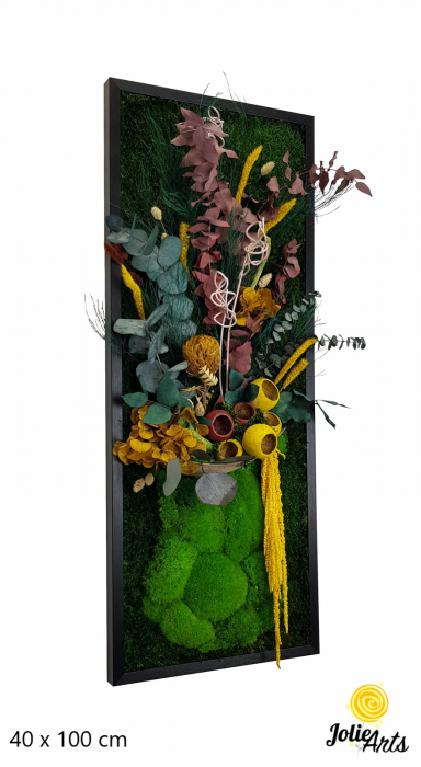 Tablou licheni model Flower Vase, plante stabilizate, Jolie Arts [1]