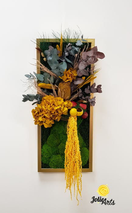 Tablou licheni model Flower Vase, plante stabilizate, Jolie Arts [4]