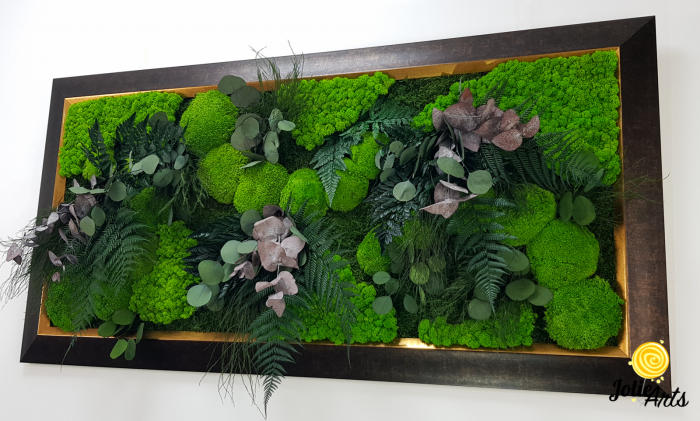 Tablou Island – mușchi, licheni, plante stabilizate, ramă aurie [4]