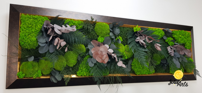 Tablou Island – mușchi, licheni, plante stabilizate, ramă aurie [2]