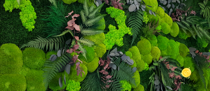 Tablou Island – mușchi, licheni, plante stabilizate, ramă aurie [7]