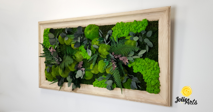 Model Island cu ramă lemn natur – licheni și plante naturale stabilizate [2]